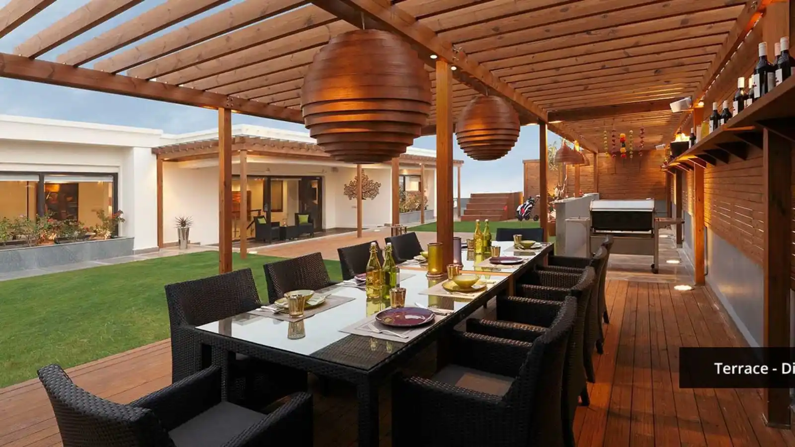 Ambience-Creacion-Apartment-and-Penthouse-In-Sector-22-Gurgaon-terrace-Dinning-Area